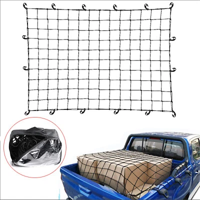 For Chevrolet Silverado 1500 2500HD Truck Bed Cargo Net Heavy Duty 5 x 7 ft - Image 1 of 4