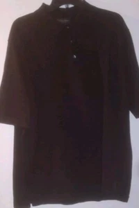 Brooks Brothers Short Sleeve Black Sweater 100% Cotton - Picture 1 of 3