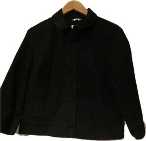 Talbots Stretch button up Black Jacket size 16 Lightweight - Picture 1 of 7