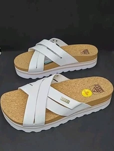 NEW Reef Cushion Bloom Hi Platform Sandals - Cloud Size 7 - Picture 1 of 15