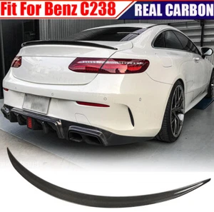REAL CARBON Rear Trunk Spoiler Wing For Benz C238 E400 E450 E53 Coupe 2017UP - Picture 1 of 15