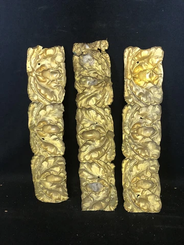 3 1920’s 15 1/4” Brass Pediments Cover