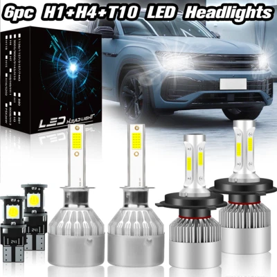 LEDHeadlight Kit For Peugeot Partner 1996-2017 Canbus Error Free Fog/Side Lights - Image 1 of 4