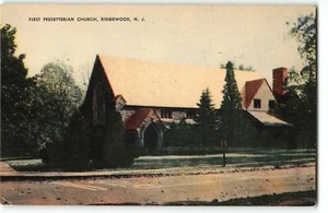 Primera Iglesia Presbiteriana, Ridgewood, Nueva Jersey - Tarjeta Postal Mayrose Años 40 - Imagen 1 de 2