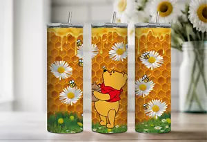 Bear, Honey, 20oz Tumbler, Hot/Cold, Straw, Stainless Steel, Leak Proof, (#33) - Picture 1 of 2