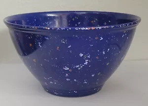 Rachel Ray Navy Blue Melamine Confetti Speckled Mixing Bowl 10" - Picture 1 of 4
