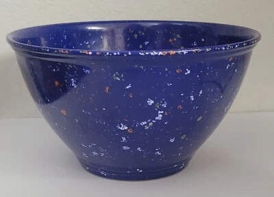 Rachel Ray Navy Blue  Melamine Confetti Speckled Mixing Bowl 10" - Image 1 of 4