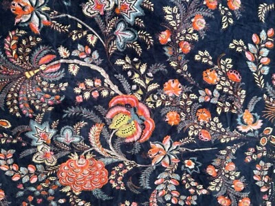 By Yard Luxury Soft Velvet Fabric Indian Dress Sewing Upholstery Floral Print Ar - Image 1 of 4