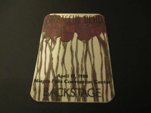 GRATEFUL DEAD BACKSTAGE PASS NIAGARA FALLS ONTARIO CANADA ROSES APRIL 4/17/1984 - Picture 1 of 3