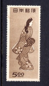 JAPAN 1948 sg514 MNH 5 YEN BROWN PHILATELIC WEEK CAT £95