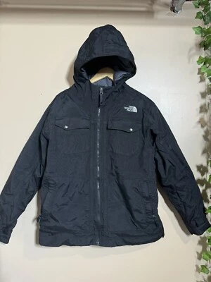 The North Face Jacket Boys XL Black Hyvent Goose Down Hooded Ski Snowboarding * - Image 1 of 4