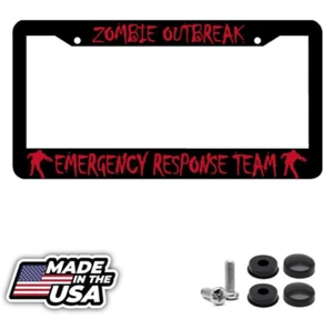 Zombie Outbreak Emergency Response Team License Plate Frame  - Picture 1 of 4