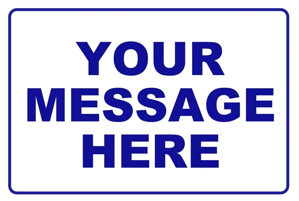 全新个性化铝金属标志 定制文字尺寸 — 第 1/1 张图片