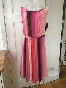 BN BODEN MARIA DRESS OMBRE STRIPE SIZE 12R PERFECT FOR WEDDING, RACES, EVENING - Picture 1 of 4