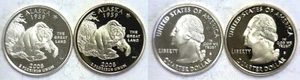 2008-S Alaska Statehood Quarter Silver & Clad Proofs 2 Coin Set - Picture 1 of 3