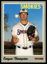 2019 Topps Heritage Minors Base #97 Keegan Thompson - Tennessee Smokies