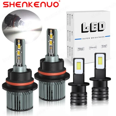 Combo 9007 faros + faros antiniebla H3 LED para Dodge Grand Caravan 1998-2001 Foto 1 de 4