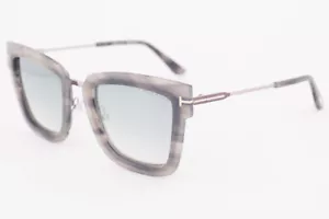 Tom Ford LARA Sonnenbrille grau havanna/blau verspiegelt Farbverlauf TF573 55X LARA-02 - Bild 1 von 3
