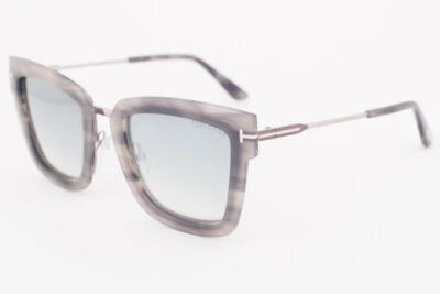 Óculos de sol Tom Ford LARA cinza Havana/azul espelho degradê TF573 55X LARA-02 - Imagem 1 de 3
