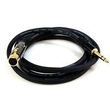 6ft Premier Series XLR Female to 1/4inch TRS Male 16AWG Cable Gold Plated