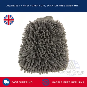 2 x Super Soft Pro Chennile Mitt, Microfaser Waschhandschuh kratzfrei GRAU - Bild 1 von 10