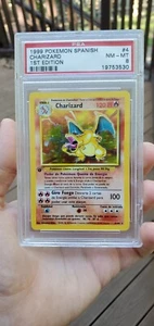 PSA 8 1st edition Base Set Spanish Charizard 🔥 4/102 💎 Holo NEAR MINT, RARE! - Picture 1 of 2