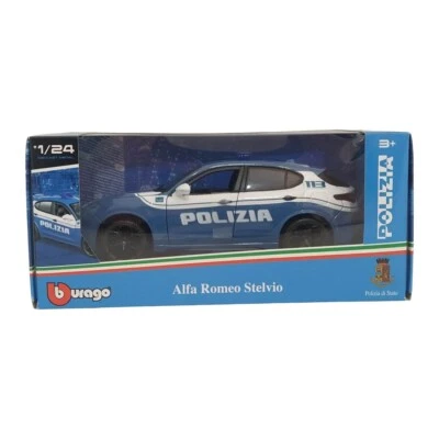 Bburago Alfa Romeo Stelvio Polizia di Stato 1:24 Modellino Auto Burago - Immagine 1 di 3
