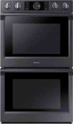 Samsung - 30" Double Wall Oven with Flex Duo, Steam Cook and WiFi - Black SS H9 - Image 1 of 4