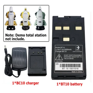 New BT-10 Battery & Charger For Hi-target Total Station ZTS-120/ZTS-121/ZTS-120R - Bild 1 von 5