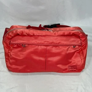 Yoshida Porter  FADE shoulder Bag waist bag Red Good Condition Nylon Unisex - Picture 1 of 19