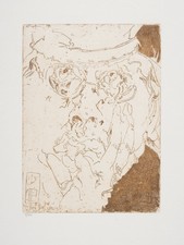 Horst Janssen /1996/ Radierung/ Lamme Nachlass Druck 2/ Aufl. 100 Ex./Auf  Japan