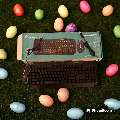 HAVIT HV-KB558CM Rainbow Backlit Gaming Keyboard and Mouse Combo  - Black - Image 1 of 2