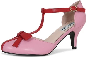 Lulu Hun MONA Vintage PIN UP Lazo LACK Retro PUMP Tacón Alto Verde Rockabilly - Imagen 1 de 4