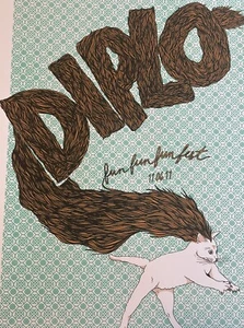 DIPLO Original Austin Fun Fun Fun Fest 2011 Official Ltd Concert Poster - Picture 1 of 7