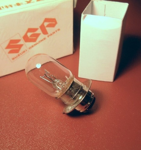 Suzuki OEM Headlight Bulb For DS100, DS185, DS250, PE175, PE250 & Other Vintage Models - NOS Part 13 thumbnail image