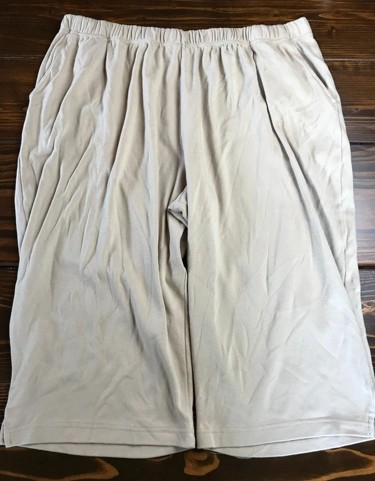 Pantalones cortos Woman Within, talla grande Petite 3X para mujer, tostado crema, bermudas Foto 1 de 4