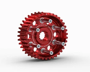 Kbike leichter Kupplungskern aus Aluminium rot für Ducati NEU - Picture 1 of 7