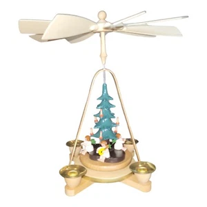 VINTAGE 11" Wood ANGEL Christmas Tree Candle PYRAMID German Weihnachtspyramide - Picture 1 of 8
