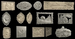 11 Stück STL 3D Modelle # WILDTIERE 5 # SET für CNC 3D Drucker Graveur Schnitzen - Bild 1 von 12