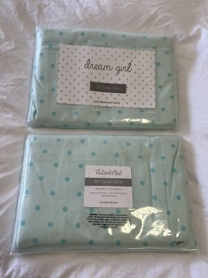 LAND OF NOD | Par de lunares de espuma de mar | 44" POR 63" PANELES DE CORTINA NEGROS NUEVOS EN PAQUETE Foto 1 de 4