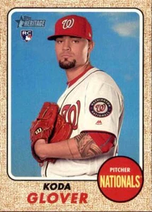 2017 Topps Heritage High Number Base Set Rookie #568 Koda Glover Nationals - Picture 1 of 2