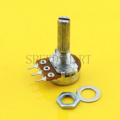 B100K Ohm Linear Taper Rotary Potentiometer Switch Pot 25mm Shaft 3 Pins - Image 1 of 3