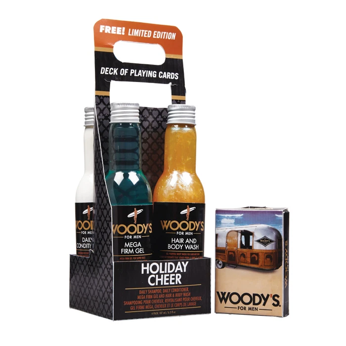Woody's Holiday Cheer: acondicionador, lavado para cabello y cuerpo, champú, gel mega firme 6,3 oz Foto 1 de 1