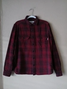 Camisa de franela Woolrich x Abercrombie & Fitch para hombre XL roja a cuadros con botones - Imagen 1 de 15