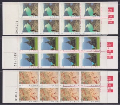 Norway Scott 1119a-1121a XF MNH 1996 Tourism Stamp Booklets SCV $36 - Image 1 of 2