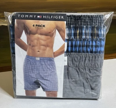 Tommy Hilfiger Men's 4 Woven Boxers Assorted Colors 100% Cotton Small NEW $45 - Image 1 of 4