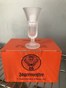 Jägermeister Hirsch Logo geriffelt matt 2 CL Schnapsgläser 6er Set - Bild 1 von 3