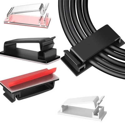 Cable Clips 20 Pack with Strong Adhesion for Home and Office Solutions - Image 1 of 4