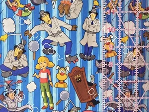 Custom Cotton Woven Fabric Inspector Gadget Stripes By The 1/4 Yard 9x56 - Picture 1 of 2
