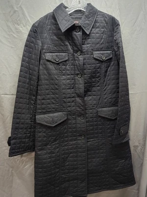 Express женщин выстеганный черный Тренч подпоясанный размер 14  - Изображение 1 из 4